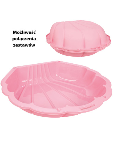 Ракушка для песочницы WOOPI, розовая, 3 в 1, сухой бассейн, 1 шт.