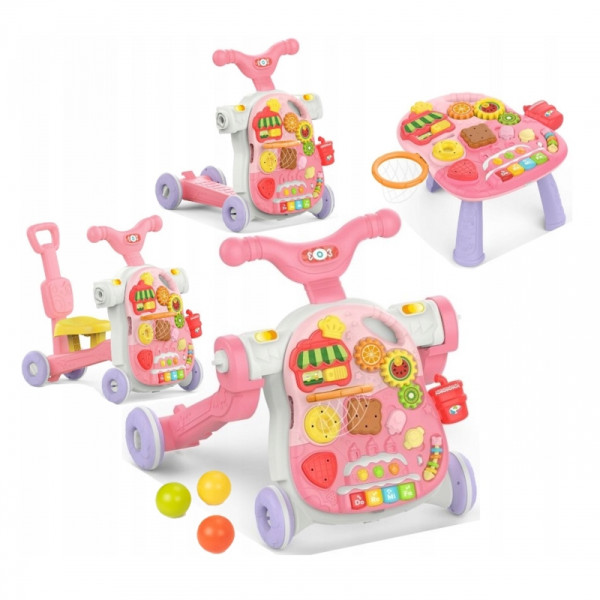 WOOPIE BABY Прогулочная рама 5 в 1 Многофункциональная розовая 1+