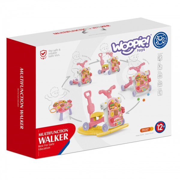 WOOPIE BABY Прогулочная рама 5 в 1 Многофункциональная розовая 1+