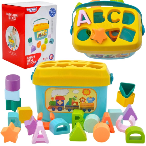 WOOPIE BABY 2-in-1 rūšiavimo dėklas + abėcėlės ir formų mokymasis WOOPIE BABY 2-in-1 rūšiavimo dėklas + abėcėlės ir formų mokymasis