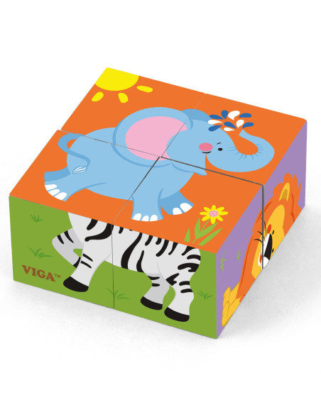 Viga Wooden Zoo Puzzle 4 Pieces