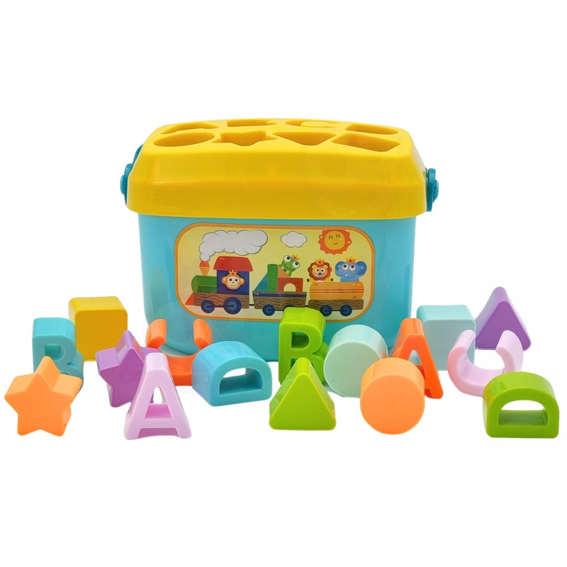 WOOPIE BABY Sorter 2w1 Skrzynka Walizka + Nauka Alfabetu i Kształtów