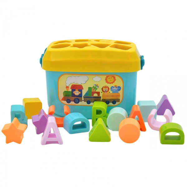 WOOPIE BABY Sorter 2w1 Skrzynka Walizka + Nauka Alfabetu i Kształtów