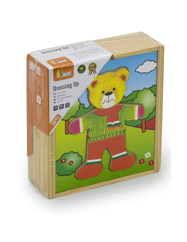 VIGA Medinė dėlionė Edukacinė dėlionė Aprenk meškiuką berniuką