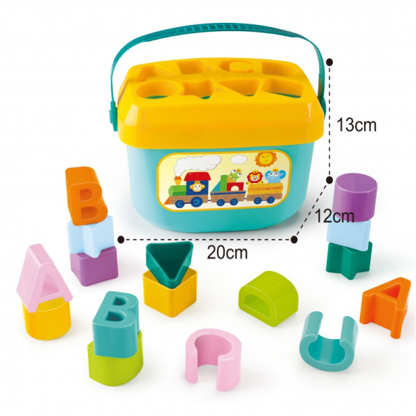 WOOPIE BABY 2-in-1 rūšiavimo dėklas + abėcėlės ir formų mokymasis WOOPIE BABY 2-in-1 rūšiavimo dėklas + abėcėlės ir formų mokymasis