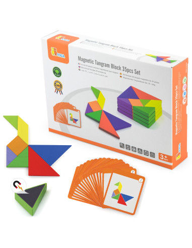 VIGA Tangram medinis loginis žaidimas Dėlionė sertifikuota FSC