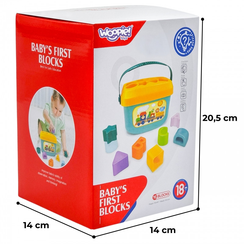 WOOPIE BABY 2-in-1 rūšiavimo dėklas + abėcėlės ir formų mokymasis