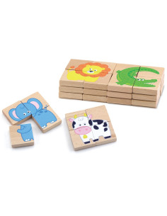 VIGA Medinė magnetinė dėlionė "Animals Jigsaw Puzzle" FSC sertifikuota 2