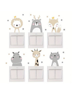 Spalvotų vaikiškų lipdukų rinkinys