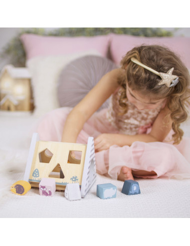 VIGA PolarB Wooden sorter with pyramid blocks Puzzle