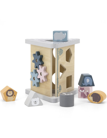 VIGA PolarB Wooden sorter with pyramid blocks Puzzle