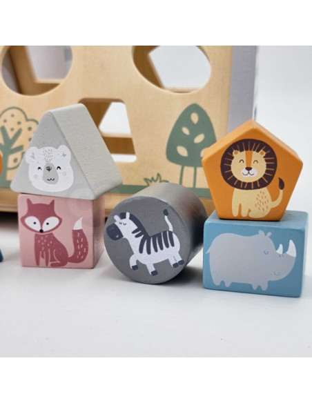 VIGA PolarB Wooden sorter with pyramid blocks Puzzle