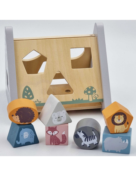 VIGA PolarB Wooden sorter with pyramid blocks Puzzle