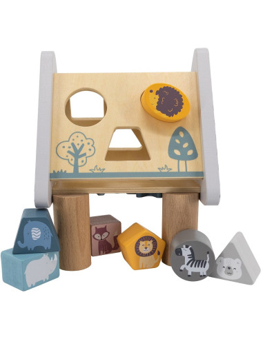 VIGA PolarB Wooden sorter with pyramid blocks Puzzle