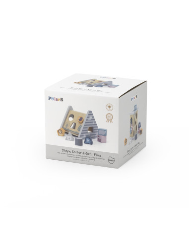 VIGA PolarB Wooden sorter with pyramid blocks Puzzle