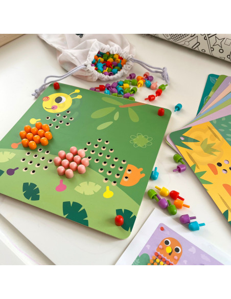 Žaislinė dėlionė su smeigtukais ir laipiojimo kaladėlėmis