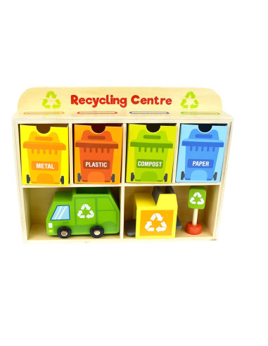 TOOKY TOY Wooden Recycling Center Educational Sorter