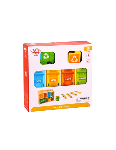 TOOKY TOY Wooden Recycling Center Educational Sorter