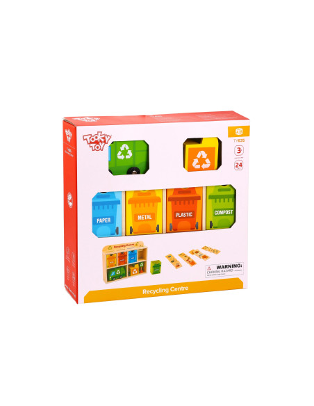 TOOKY TOY Wooden Recycling Center Educational Sorter