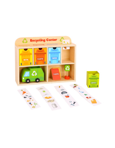 TOOKY TOY Wooden Recycling Center Educational Sorter
