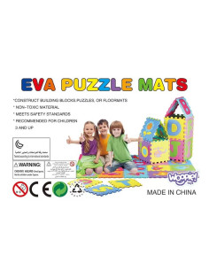 WOOPIE Baby Mata Piankowa Kolorowa Puzzle Kojec 2