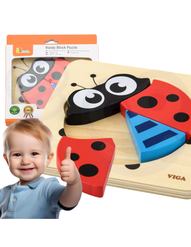 VIGA Baby's First Wooden Puzzle Ladybug