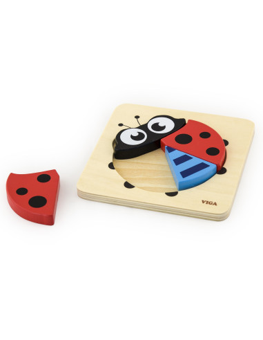 VIGA Baby's First Wooden Puzzle Ladybug