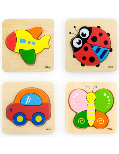 VIGA Baby's First Wooden Puzzle Ladybug