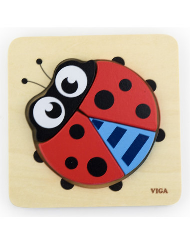 VIGA Baby's First Wooden Puzzle Ladybug