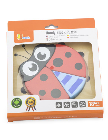 VIGA Baby's First Wooden Puzzle Ladybug