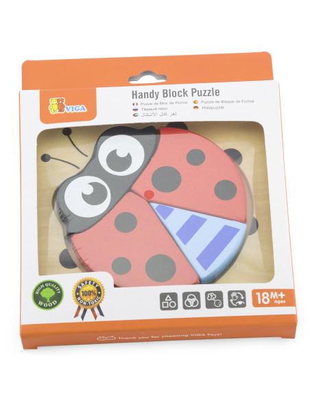 VIGA Baby's First Wooden Puzzle Ladybug