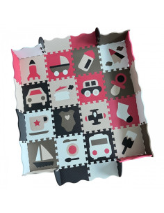 WOOPIE Mata Piankowa Pojazdy Puzzle Kojec