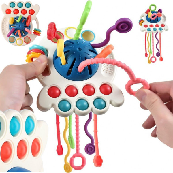 WOOPIE BABY Sensorinis žaislas Montessori kramtukas, daugiafunkcinis 0+ WOOPIE BABY Sensorinis žaislas Montessori kramtukas, daugiafunkcinis 0+