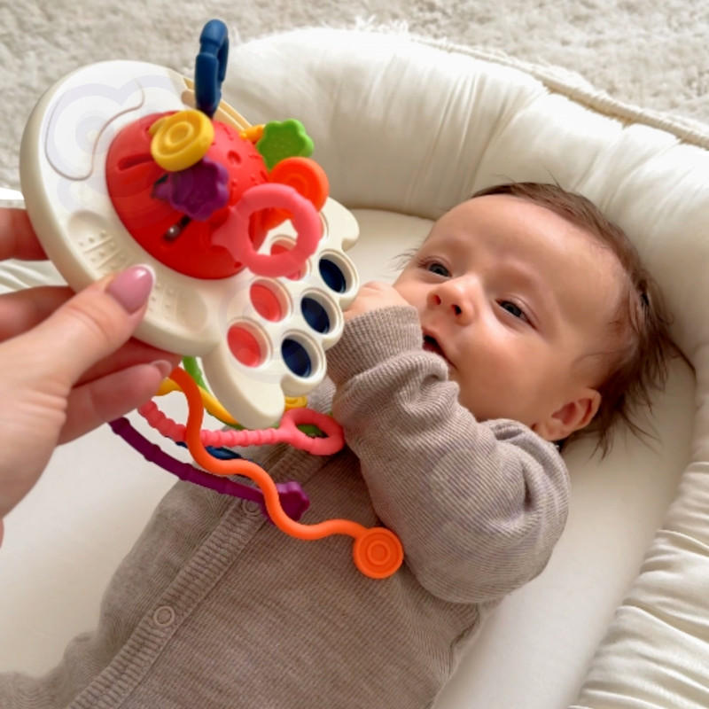 WOOPIE BABY Sensorinis žaislas Montessori kramtukas, daugiafunkcinis 0+