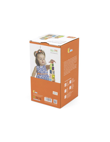 VIGA Wooden Pyramid Puzzle Blocks Sorter Montessori