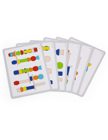 VIGA Wooden Geometric Blocks Puzzle 52 pcs.