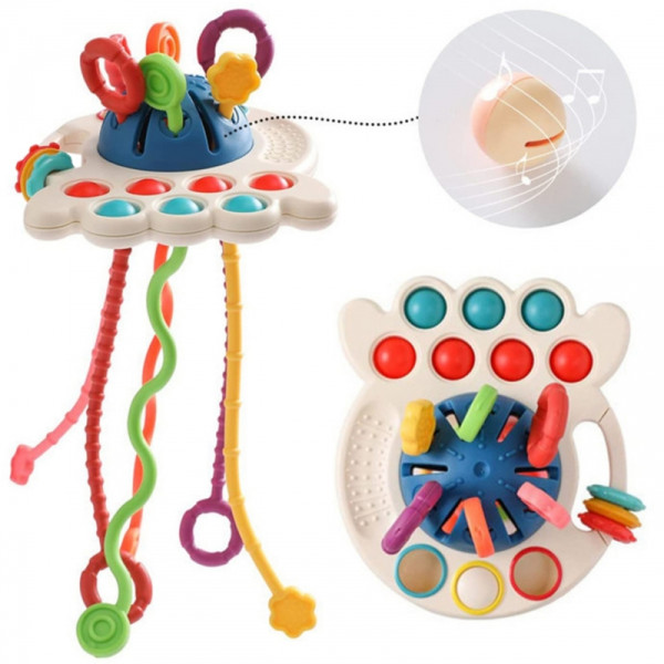WOOPIE BABY Sensorinis žaislas Montessori kramtukas, daugiafunkcinis 0+ WOOPIE BABY Sensorinis žaislas Montessori kramtukas, daugiafunkcinis 0+