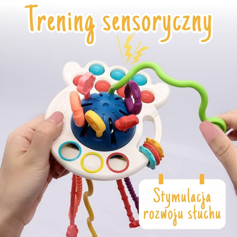 WOOPIE BABY Sensorinis žaislas Montessori kramtukas, daugiafunkcinis 0+