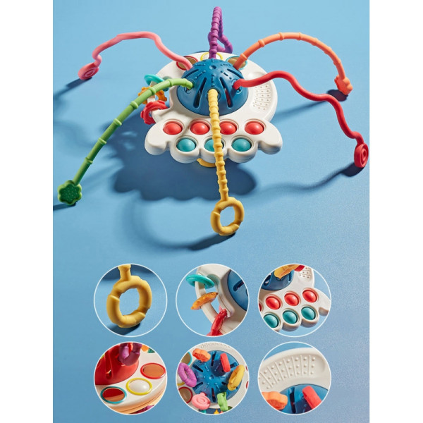 WOOPIE BABY Sensorinis žaislas Montessori kramtukas, daugiafunkcinis 0+ WOOPIE BABY Sensorinis žaislas Montessori kramtukas, daugiafunkcinis 0+