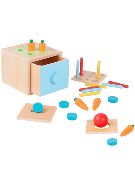 WOOPIE GREEN Wooden Educational Drawer 4-in-1 Montessori Sorter Carrot Game FSC