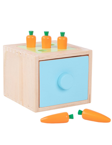 WOOPIE GREEN Wooden Educational Drawer 4-in-1 Montessori Sorter Carrot Game FSC