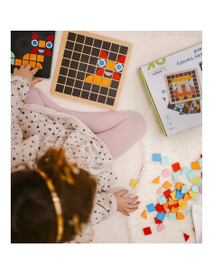 TOOKY TOY Medinė mozaika Montessori dėlionė 2