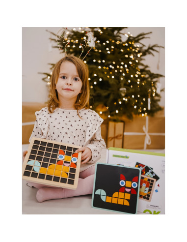 TOOKY TOY Medinė mozaika Montessori dėlionė