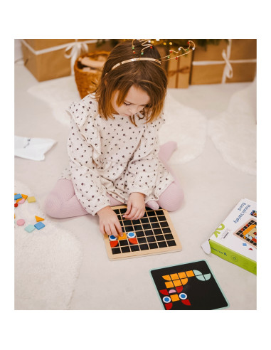 TOOKY TOY Medinė mozaika Montessori dėlionė