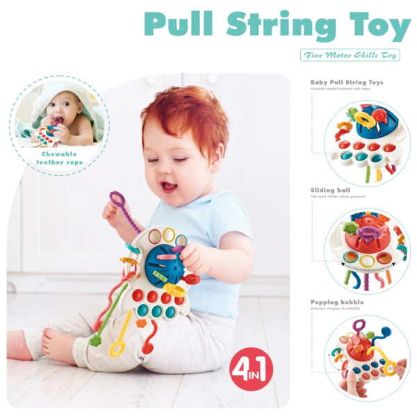 WOOPIE BABY Sensorinis žaislas Montessori kramtukas, daugiafunkcinis 0+ WOOPIE BABY Sensorinis žaislas Montessori kramtukas, daugiafunkcinis 0+