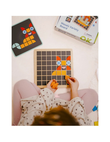 TOOKY TOY Medinė mozaika Montessori dėlionė