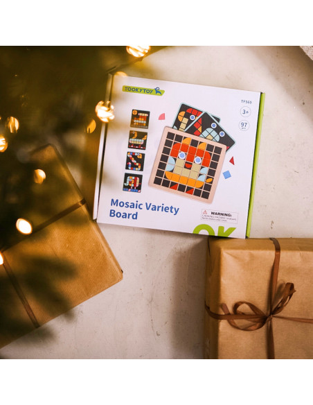 TOOKY TOY Medinė mozaika Montessori dėlionė