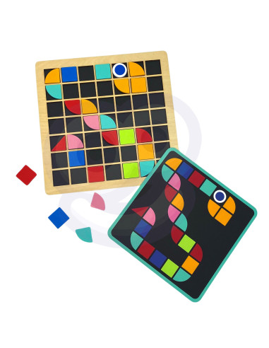 TOOKY TOY Medinė mozaika Montessori dėlionė