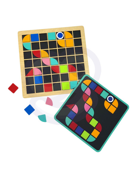 TOOKY TOY Medinė mozaika Montessori dėlionė