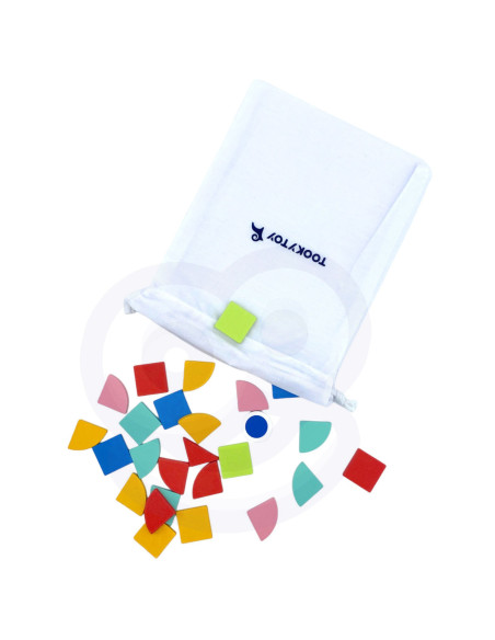 TOOKY TOY Medinė mozaika Montessori dėlionė